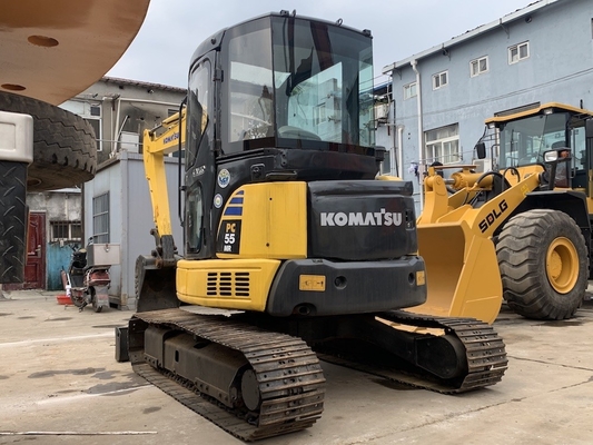 5160KG3 Hidrolik Paletli İkinci El Komatsu Ekskavatör 5 Ton PC55MR-2