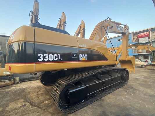 30t İkinci El CAT 330CL Hidrolik Paletli Ekskavatör 1.7m3 Kova 35108kg