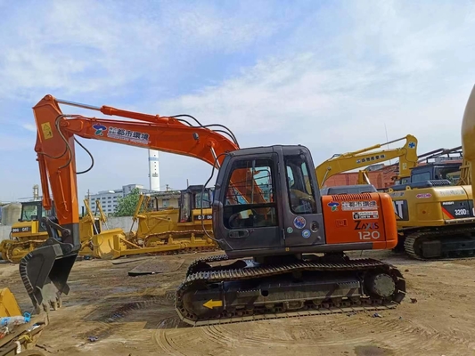 12t ZX120 Hidrolik Paletli İkinci El Hitachi Ekskavatör Çalışma Ağırlığı 12200kg