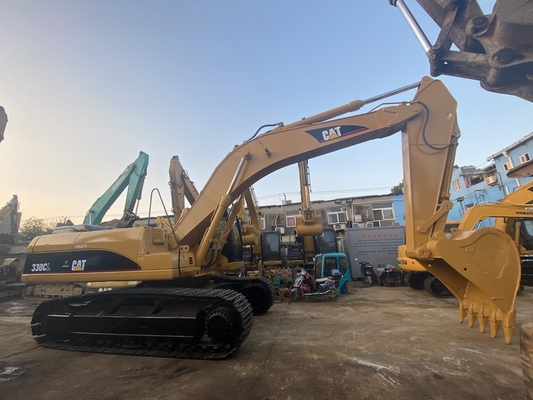Orijinal Japonya Cat 330C ikinci el kazık makinesi, Caterpillar kullanılmış ray kazık makinesi 30 Ton