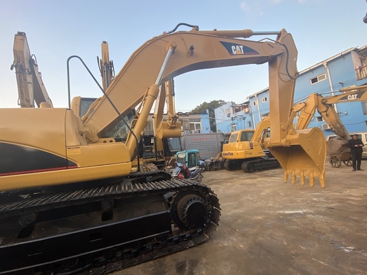 Orijinal Japonya Cat 330C ikinci el kazık makinesi, Caterpillar kullanılmış ray kazık makinesi 30 Ton