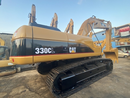 Orijinal Japonya Cat 330C ikinci el kazık makinesi, Caterpillar kullanılmış ray kazık makinesi 30 Ton