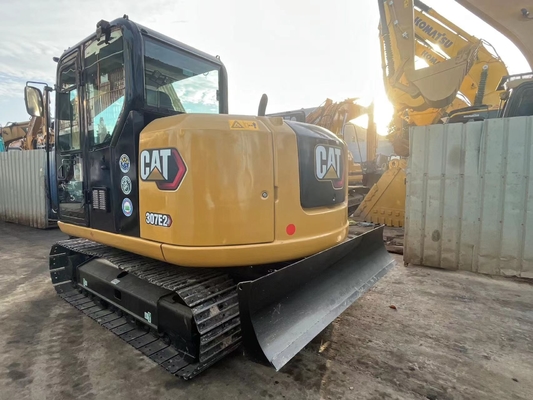 Orijinal Japonya Cat 307E ikinci el kazıcı, Caterpillar kullanılmış ray kazıcı 7 ton