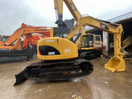 Orijinal Japonya Cat 308D ikinci el kazık makinesi, Caterpillar kullanılmış ray kazık makinesi 8 Ton