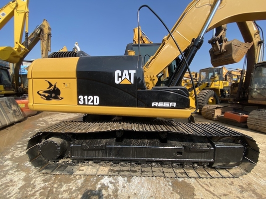 Orijinal Japonya Cat 312D ikinci el hidrolik sürünen kazıcı, Caterpillar kullanılmış pist kazıcı 12 ton
