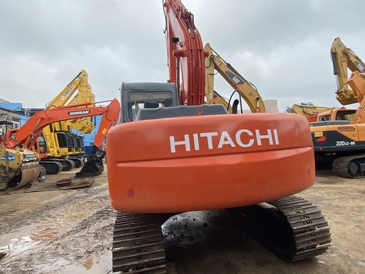 12 tonluk orijinal Japon kullanılmış Hitachi ZX120 sürünen kazıcı 66 kW motor gücü ve 0.52m3 kova kapasitesi ile
