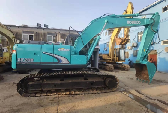 20 tonluk orijinal Japon Kullanılmış Kobelco SK200-8 114KW motor gücü ve 0.8 m3 kova kapasitesi ile sürünen kazıcı