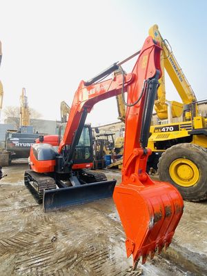8 tonluk orijinal Japon Kullanılmış Kubota KX183 sürünen kazıcı 47.8 KW motor gücü ve 0.31 m3 kova kapasitesi ile