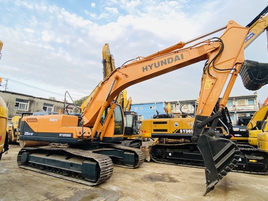 22 tonluk orijinal Japon ikinci el Hyundai R225 Crawler Excavator 112 KW motor gücü ve 1.05 m3 kova kapasitesi ile