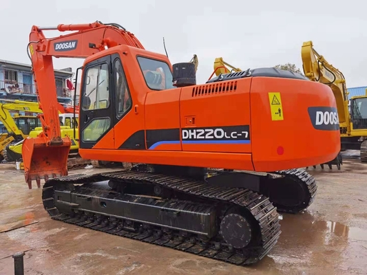 22 ton orijinal kullanılmış Doosan DH220 sürünen kazıcı 0.5-1.18 m3 kova kapasitesi ile