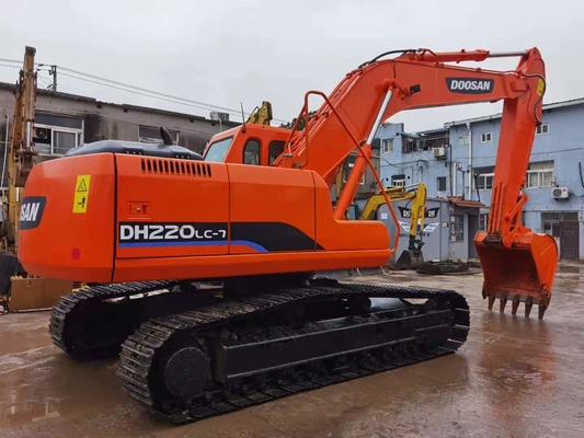22 ton orijinal kullanılmış Doosan DH220 sürünen kazıcı 0.5-1.18 m3 kova kapasitesi ile