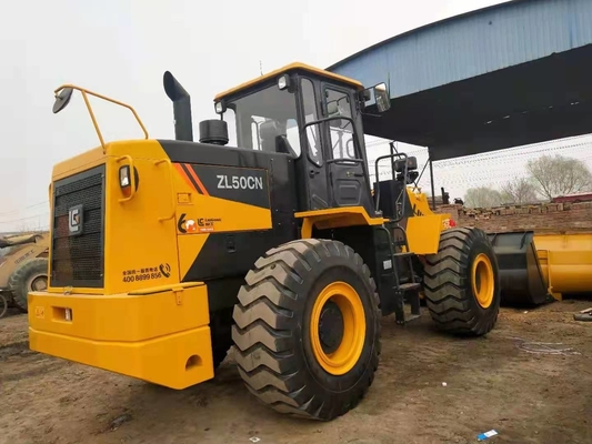 3-5 ton Kullanılmış Liugong ZL50CN tekerlekli yükleyici 1.8-5.6cbm kova yükleyici