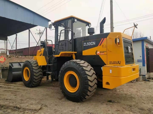 3-5 ton Kullanılmış Liugong ZL50CN tekerlekli yükleyici 1.8-5.6cbm kova yükleyici