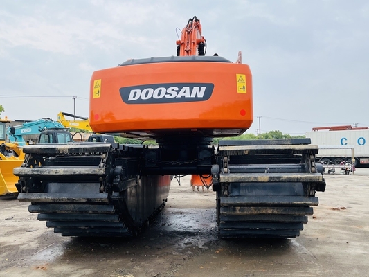 Doosan 1 m3 Nehir Temizleme Makinesiyle DH220LC-9E Kullanılmış Amfibi Kazıcı Uzun Uzaylı Boom İkinci El Kazıcı