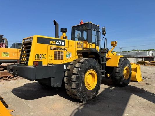 İkinci El Komatsu WA470-3 Tekerlekli Yükleyici Kullanılmış Ön Yol Yükleyici 3.9 M 3