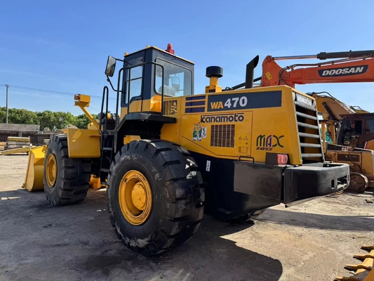İkinci El Komatsu WA470-3 Tekerlekli Yükleyici Kullanılmış Ön Yol Yükleyici 3.9 M 3