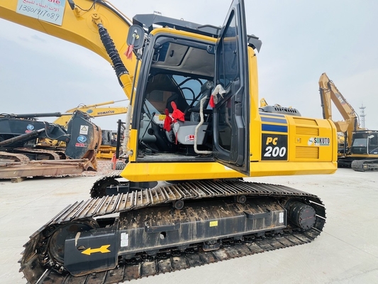 PC200-8 20 Ton Kullanılmış Backhoe Crawler Hidrolik Kazı Makinesi Asıl Japonya