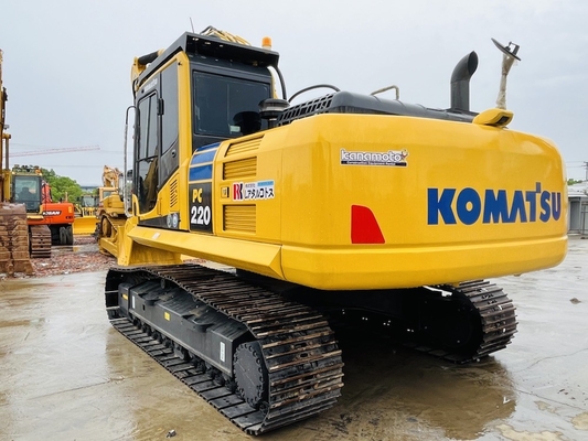 Kullanılmış Komatsu PC220-8 İkinci el Çalışan Kazı makinesi Backhoe 1 CBM Kovak kapasitesi inşaat makineleri