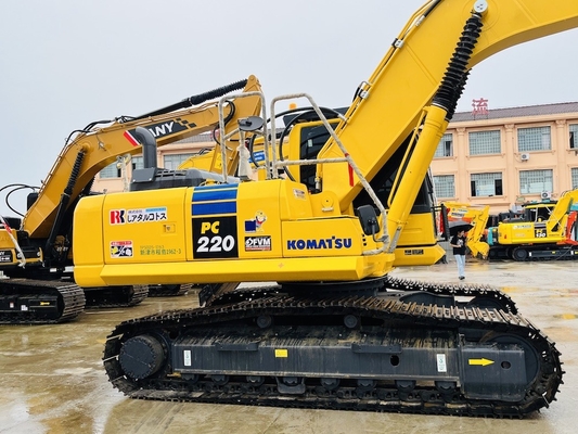 Kullanılmış Komatsu PC220-8 İkinci el Çalışan Kazı makinesi Backhoe 1 CBM Kovak kapasitesi inşaat makineleri