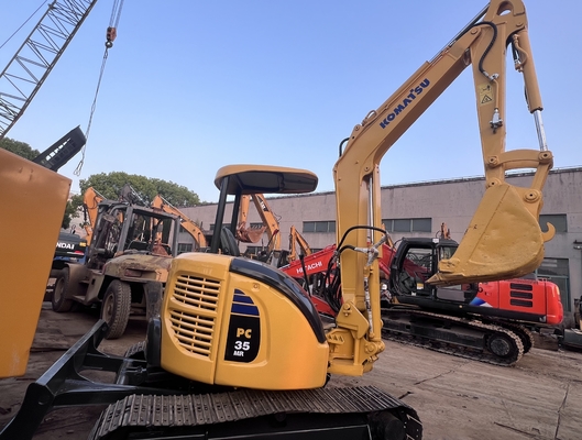 Mini Kazı Makinesi Kullanılmış Komatsu PC35MR Sürünen Kazı Makinesi İkinci El Kazıcı İnşaat Makineleri