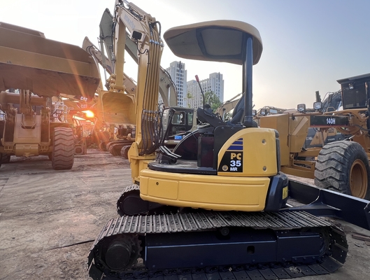 Mini Kazı Makinesi Kullanılmış Komatsu PC35MR Sürünen Kazı Makinesi İkinci El Kazıcı İnşaat Makineleri