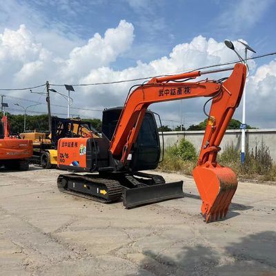 Mini kazıcı Hitachi ZX60 Kullanılmış sürünen kazıcı ikinci el 6 tonluk kazıcı iyi durumda