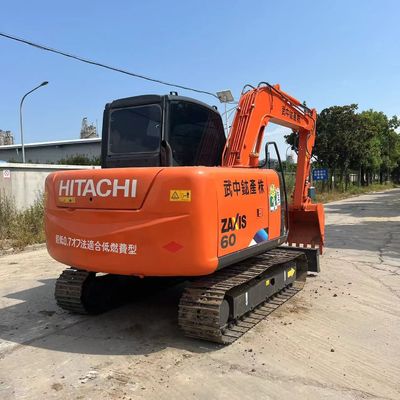Mini kazıcı Hitachi ZX60 Kullanılmış sürünen kazıcı ikinci el 6 tonluk kazıcı iyi durumda