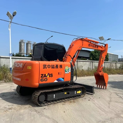 Mini kazıcı Hitachi ZX60 Kullanılmış sürünen kazıcı ikinci el 6 tonluk kazıcı iyi durumda