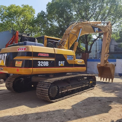 Orijinal CAT 320B ikinci el kazıcı, Caterpillar kullanılmış 20 tonluk sürünen kazıcı, Caterpillar CAT 3066T motorlu.