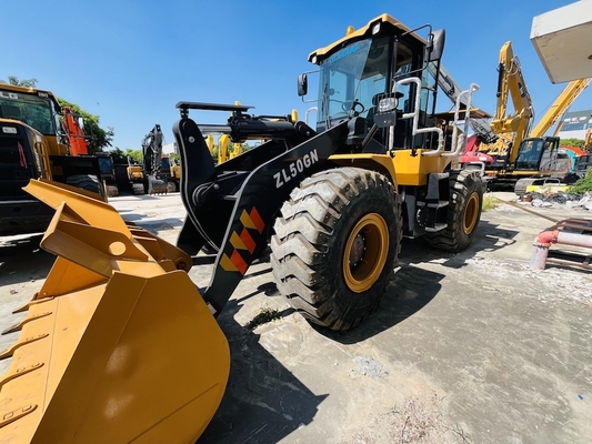17 ton kullanılmış XCMG ZL50GN tekerlekli yükleyici 5CBM kova ikinci el yükleyici