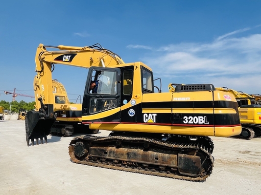 Japonya Orijinal CAT 320BL ikinci el kazıcı, 20 tonluk Caterpillar Kullanılmış Crawler Digger CAT 3066T Motoru