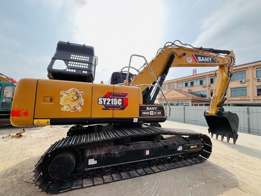 21 ton ikinci el kazıcı kullanılmış Sany SY215C Hidrolik kazıcı 1CBM kova kapasitesi